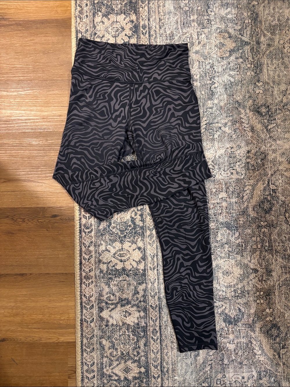 Fabletics High-Waist Black Zebra Print Leggings